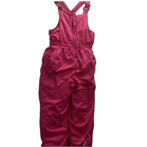 Pink Platinum Girl's Toddler Ski bib pretty in pink Camo Suit Overalls 4T